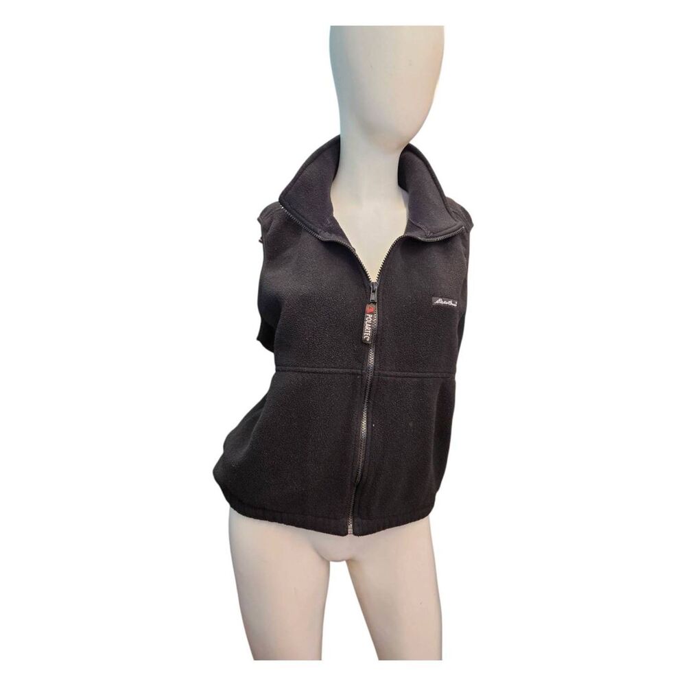 Eddie Bauer Black Vest Mens XS Fill Zip